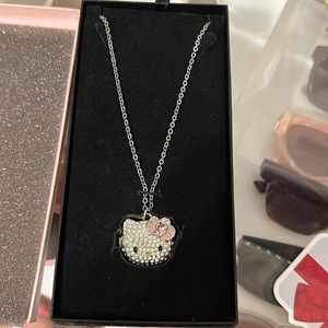 Hello Kitty Rhinestone Locket Necklace